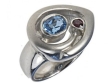 Кольцо, серебро 925, топаз, турмалин 001 02 21-02195 2010 г инфо 3320w.